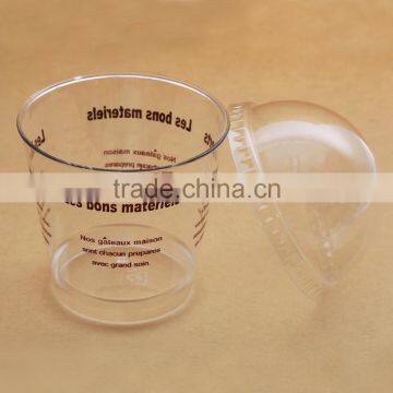 Round Lid Disposable Ice Cream Plastic Cup