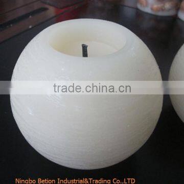 round ball shaped flamleless candles yellower flicking wax candle