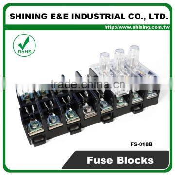 FS-018B 600V 10 Amp 8 Way Midget Type Din Rail Glass Fuse Carrier photo-2