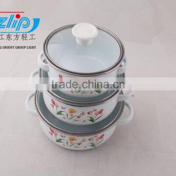 3 Pcs Mini Pot With Metal Cover Beautiful Decal photo-2