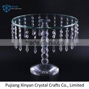 New Product Simple Design Bright Crystal Cake Stand Plate for Wholesale photo-3