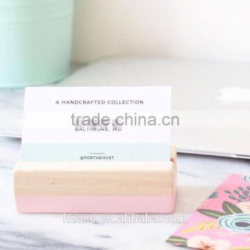 Solid Maple Wood Business Card Holder | Choose Your Color | Hand Painted | Desk Accessory | Office Supplies photo-2