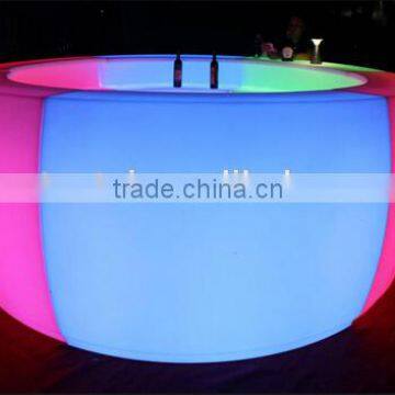 Rechargeable Led Glowing Bar Counter Light up Bar Table Bent and Round Bar Counter photo-4