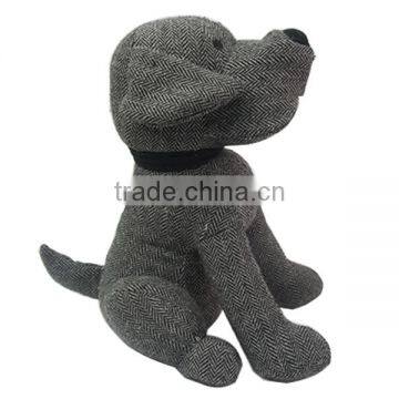 Store More Simple Design Grey Stripe Sand Stuffed Dog Door Stops photo-4