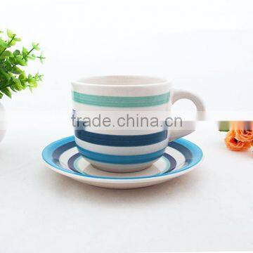 KC-00053 Haonai colorful handpainting ceramic coffee set