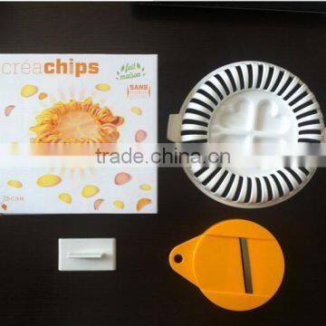 CY124 Homemade Microwave Oven Baked Potato Chips Maker Device Slicer and Plate Kitchen Tool photo-2