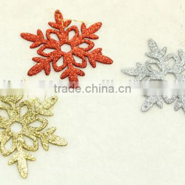 15051801 Hot Sale plastic christmas plastic glitter snowflake