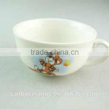 3 Pcs White Porcelain Decal Dinner Set for Kids in Stock photo-4
