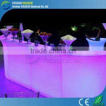 Restaurant Bar Counter Design Wireless Control RGB Color LED Glowing Bar Counter