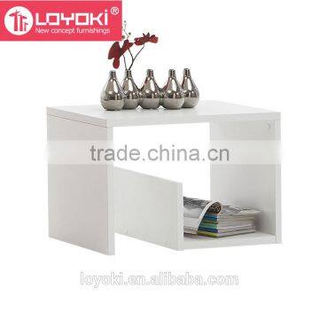 Side Table White WxHxD 59x38x36 cm original mdf wood sofa side coffee table wholesale