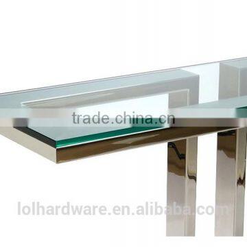 Factory Price Euro Style Stainless Steel Base Glass Console Table photo-2