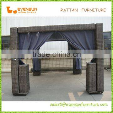 Large Square Garden Rattan Pavilion Gazebo Tent photo-4