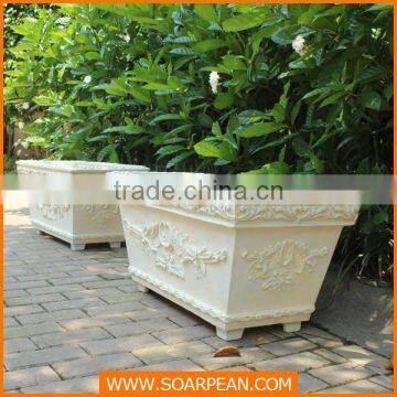 Latest Outdoor Decorative Fiberglass Giant Flower Pot photo-2