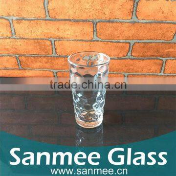 New Design Rain Drop Pattern Glass Drinking Cup for Wholesale