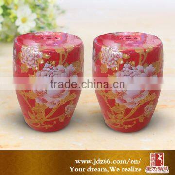Custom-made Red Ceramic Garden Seat Stool photo-5