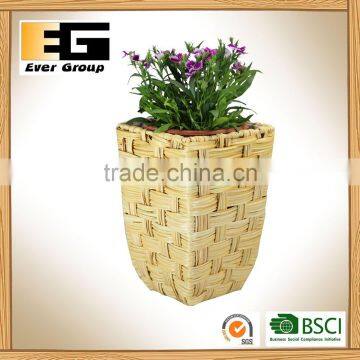 Square Linght Brown Large Plastic Flower Basket Garden Pots photo-6