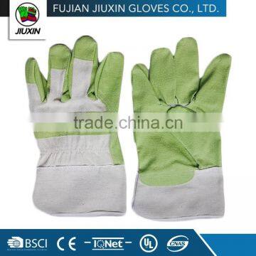 Black White Cotton Back & Cuff Impregnated Working PVC Glove photo-4