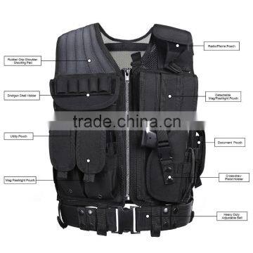 Durable Nylon All Man Size Security Vest Tactical in Black Green Khaki Color photo-5