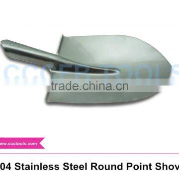 Non-magnetic 304 Stainless Steel Round Point Shovel,SS Shovel,Stainless Steel Spade