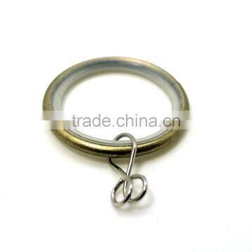 Silent Antique Brass Plated Curtain Metal Rod Ring Loose Eyelet Inside Diameter 35mm - 4 Colors photo-4