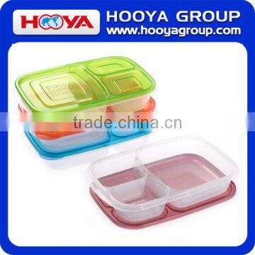 3-compartment Bento Lunch Box Containers Multifunctional BPA Free Plastic Lunch Box photo-4