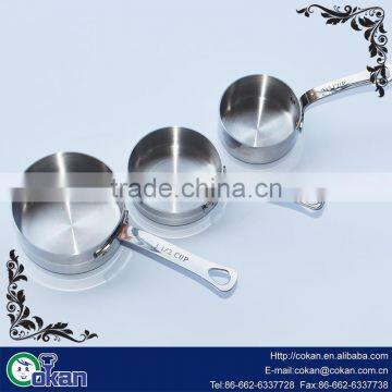 CK-S045 3Pcs New shape FDA and LFGB High quality Stainless Steel measuring spoon and cup set / measuring cup set