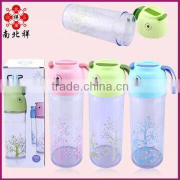 350 ML Single Wall Large Plastic Drinking Water Bottle With Lid