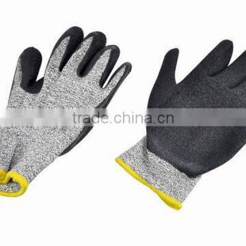 Wrinkled latex gloves in PE bag