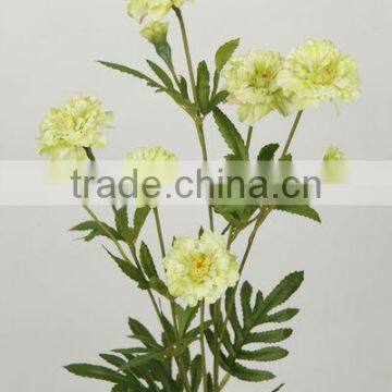 27392 Marigold green color artificial flowers from Foshan Arts and crafts factory