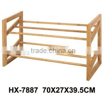 2 tiers bamboo shoes rack stand