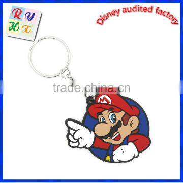 OEM Soft Rubber Keychain , Silicone Keyring , Logo Debossed Key Chain photo-5
