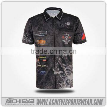 Custom Full Sublimation Pirnt Club Team Bowling Polo Shirts