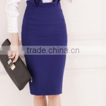 Women's Slim Retro Casual High Waist Bag Hip Knee Length Office Lady Pencil Skirt