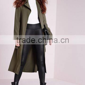 Hot Sale European Style Women Khaki Military Trench Coat photo-2