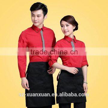 Custom High Quality Hotel Long Sleeve Waiter Uniforms for Coffee/hotel/resterant Autumn and Winter photo-3
