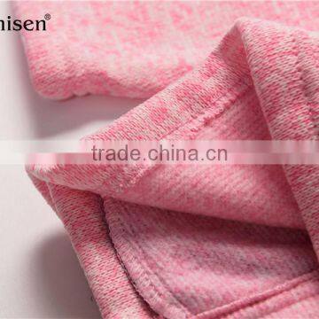 Wholesale Custom Women Pink Sweater Fleece Ladies Jacket photo-5