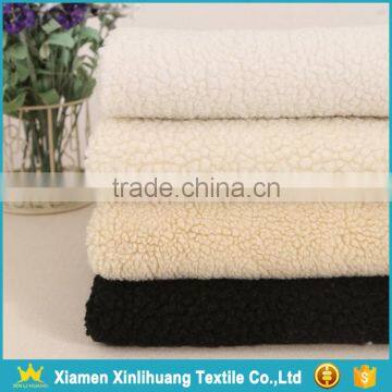 Wholesale Super Soft Knitted Weft 100% Polyester Sherpa Fleece Fabric for Garment / Blanket