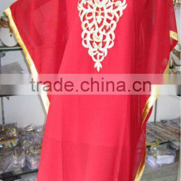 RED gold kaftan COVER UP