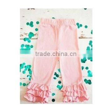 Lovely Cotton solid Ruffle Pants Baby Girl Ruffle leggings