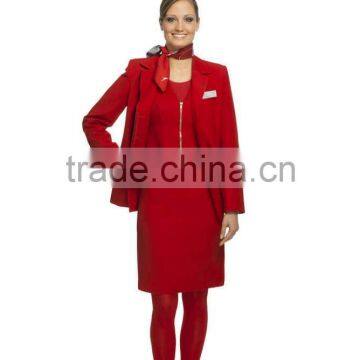 High Quality 2014 Hot Sell Short Sleeve New Design Stylish Sex Airline Stewardess Uniform