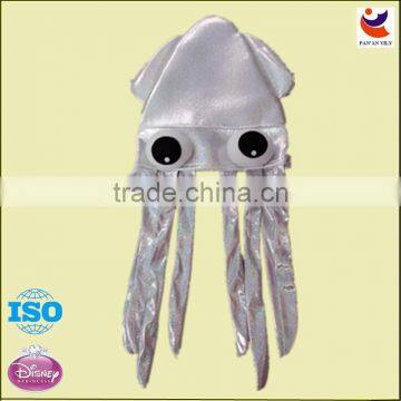 EN71 Wholesale Silver Knitted Fabrics Cute Octopus Carnival Knitting Animal Hat for Sales