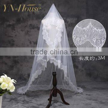 Wholesale New Design 2 Layers Bead Edged Wedding Accessories Bridal Veil photo-2