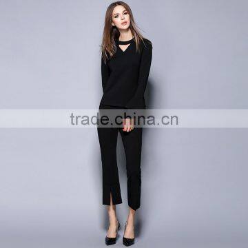 The New Style Two Pieces Women Autumn Casual Suit Blouse & Pant Plus Size Woman Suit photo-2