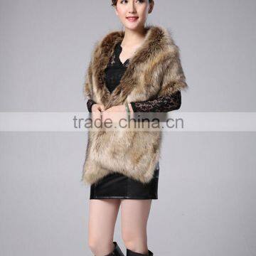 European Fur Overcoat Woolen Cloth Shawl for Women photo-5