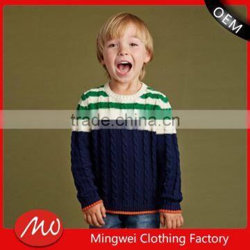 Little boys' stylish long sleeve crew neck thick wool pullover sweater with best price