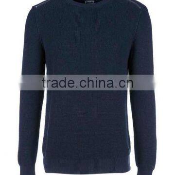 2017 Cotton Design Pullover Crewneck Sweater for Men With Zipper photo-4