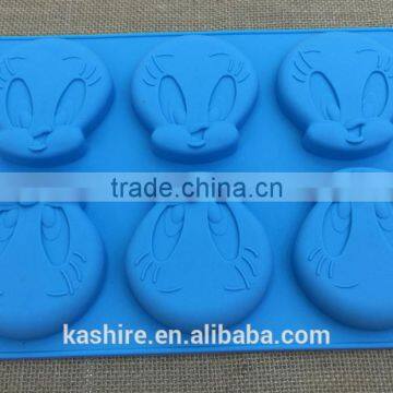 High Quantity Eco-friendly Safty 6pcs Donald Duck Shape Silicone Chocolate Mould,soap Mold,diy Cake Mould photo-2