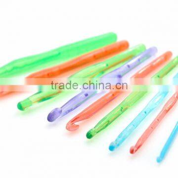 Charmkey Fresh Colorful Needlework Plastic Knitting Set 9pcs Corchet Hook Set Price Cheap photo-2
