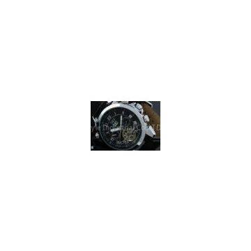 Years Black Stainless Steel Wristwatch 43mm Case , Tourbillon Mens Watch