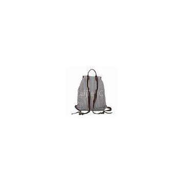 Summer Durable Ladies Canvas Backpack For Leisure Sport / Shopping Zipper Bags